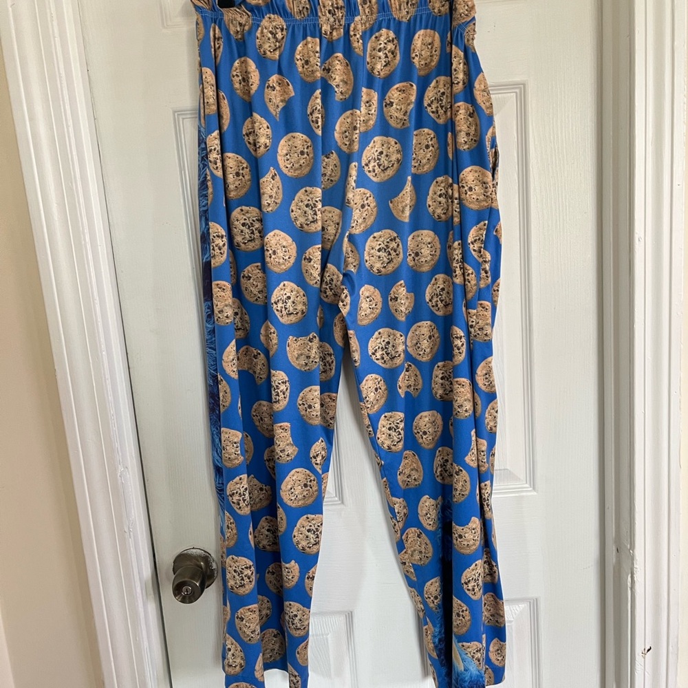 Sesame Street Blue Cookie Monster Lounge Pants XXL unisex - Picture 9 of 12